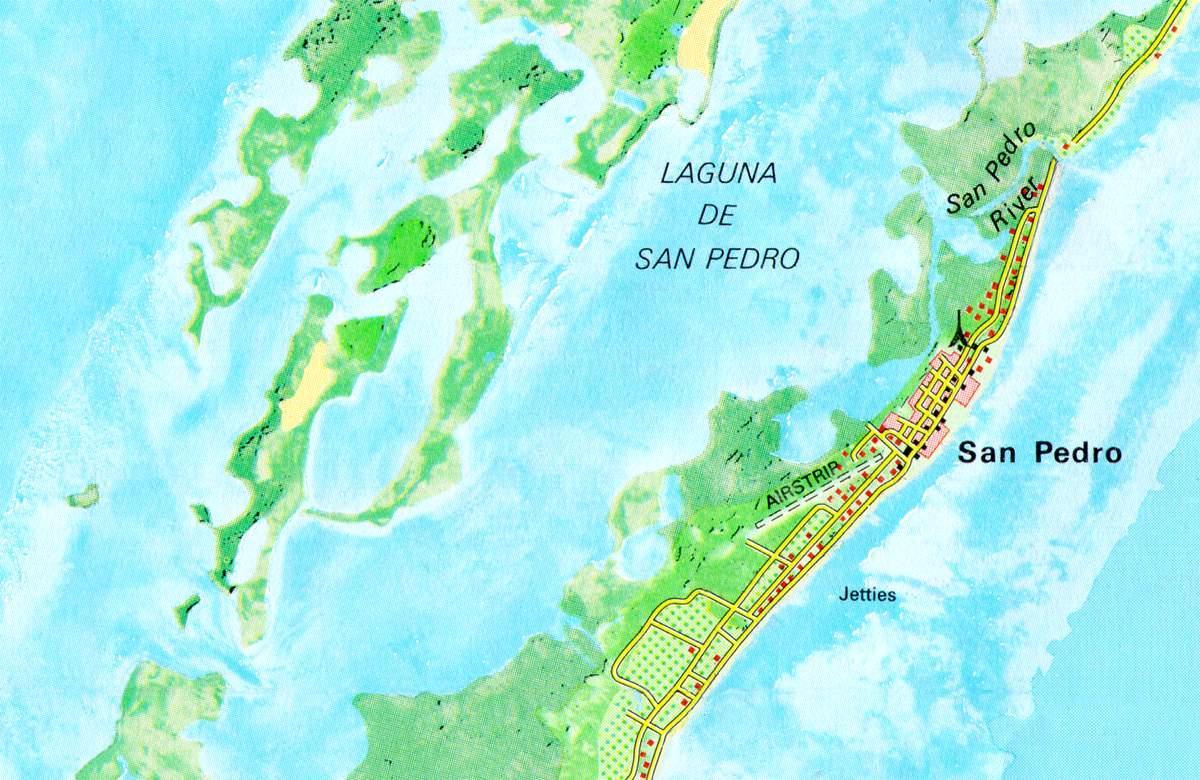 via San Pedro, Belize mapie