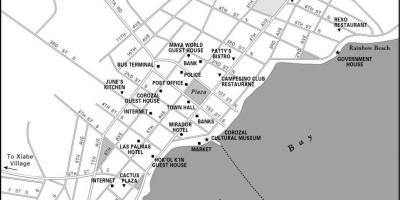 Mapa корозал miasta Belize