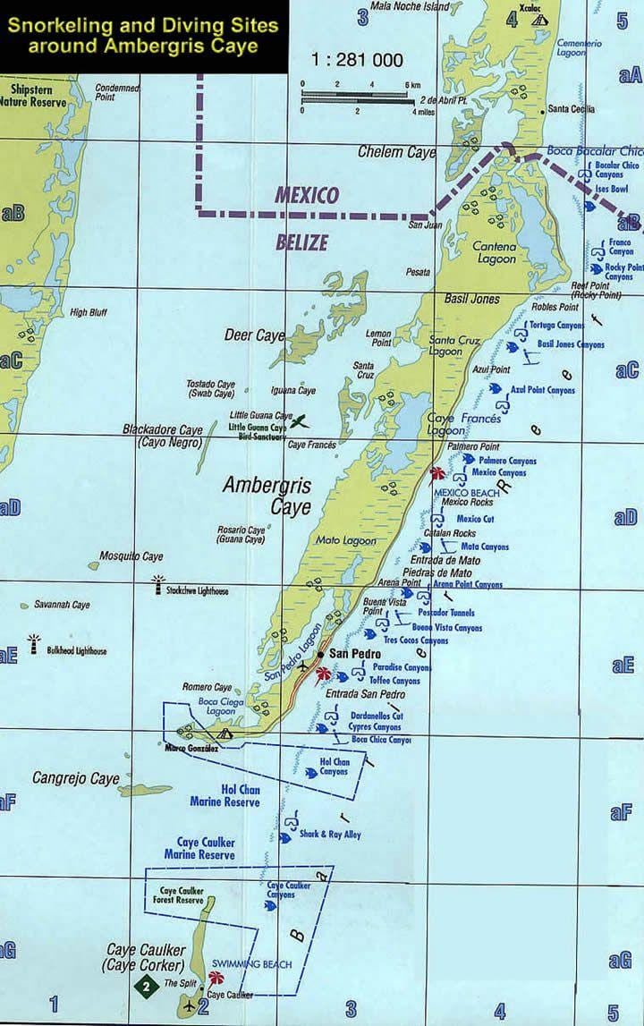 Mapa Belize amatorów