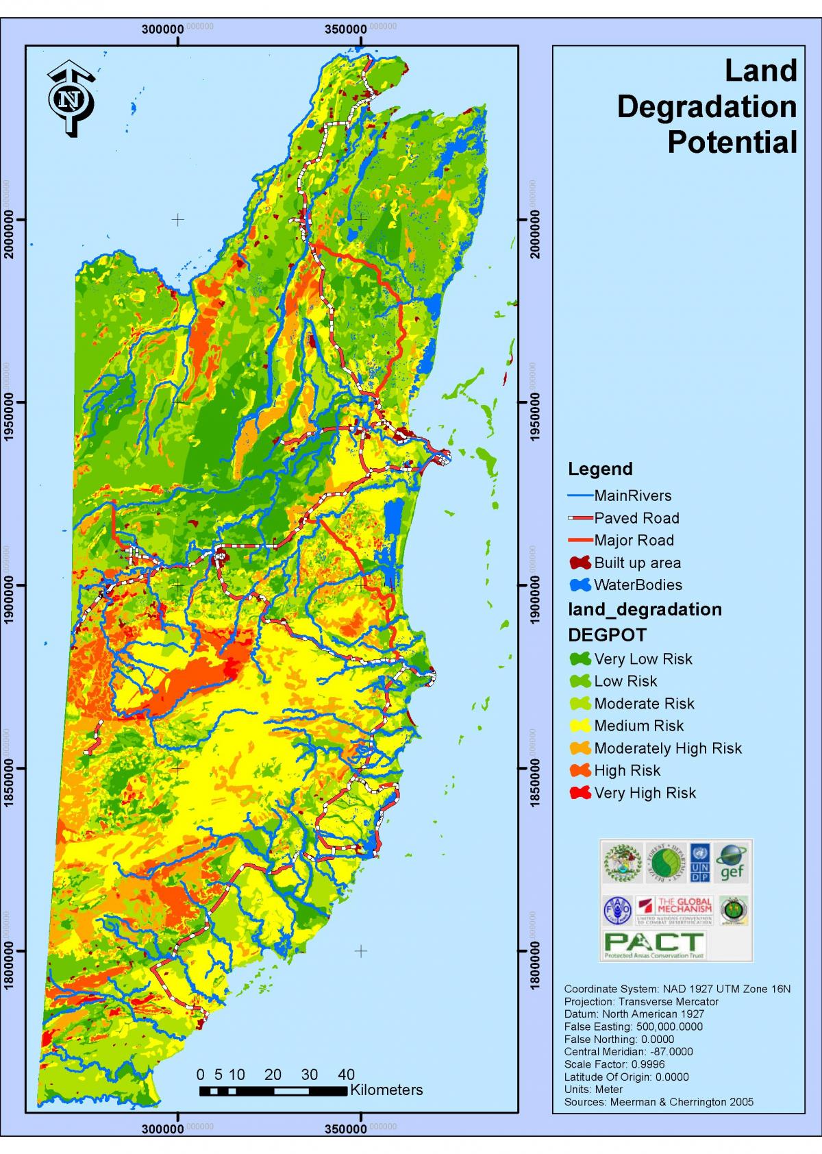 Mapa Belize klimatu