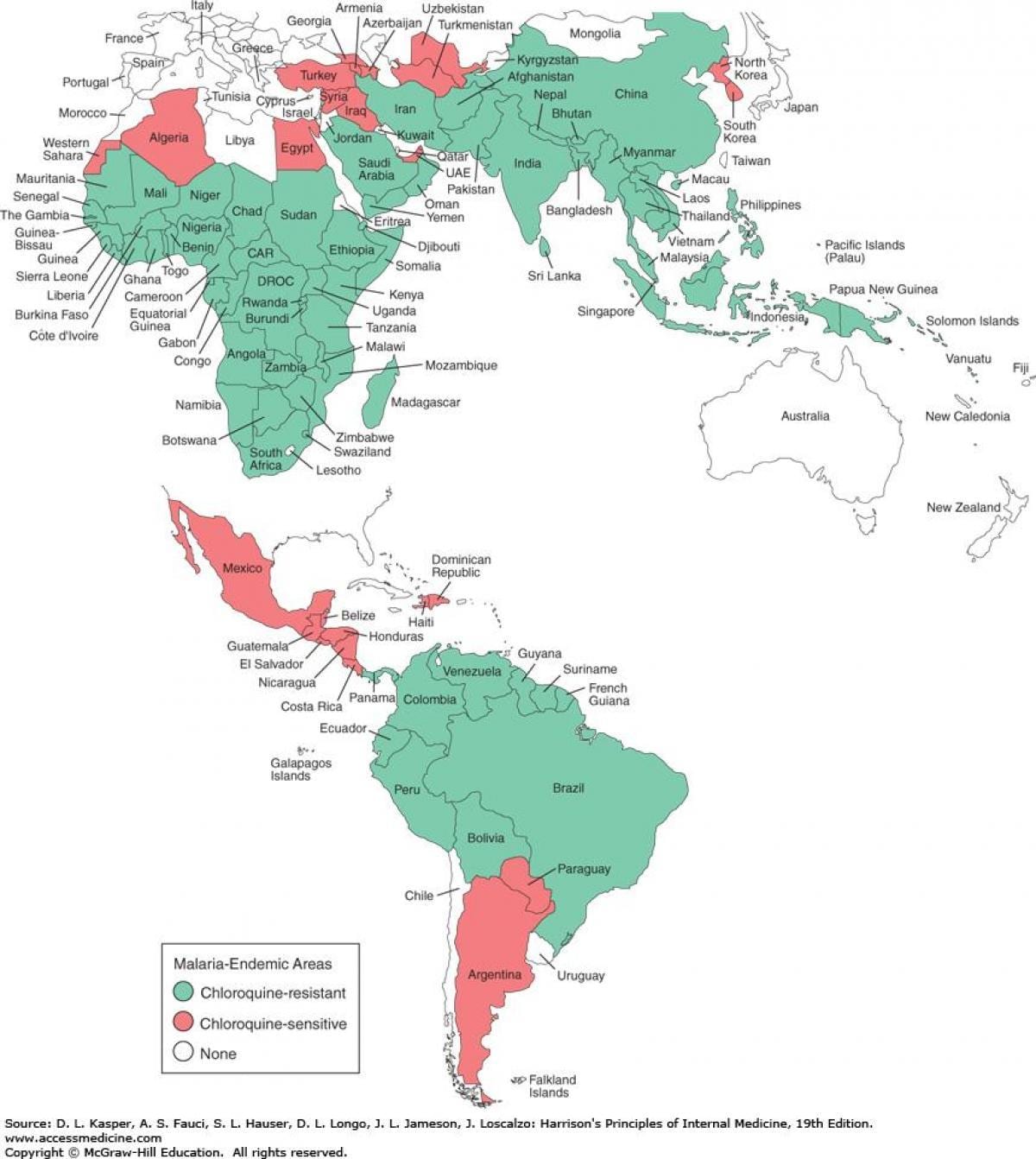Mapa Belize malarii