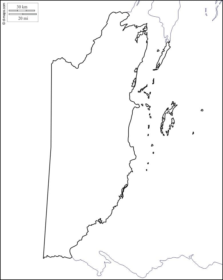 Mapa Belize obwód