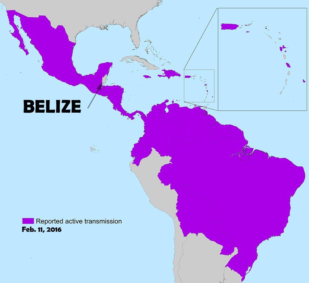 Mapa Belize zeke ' a
