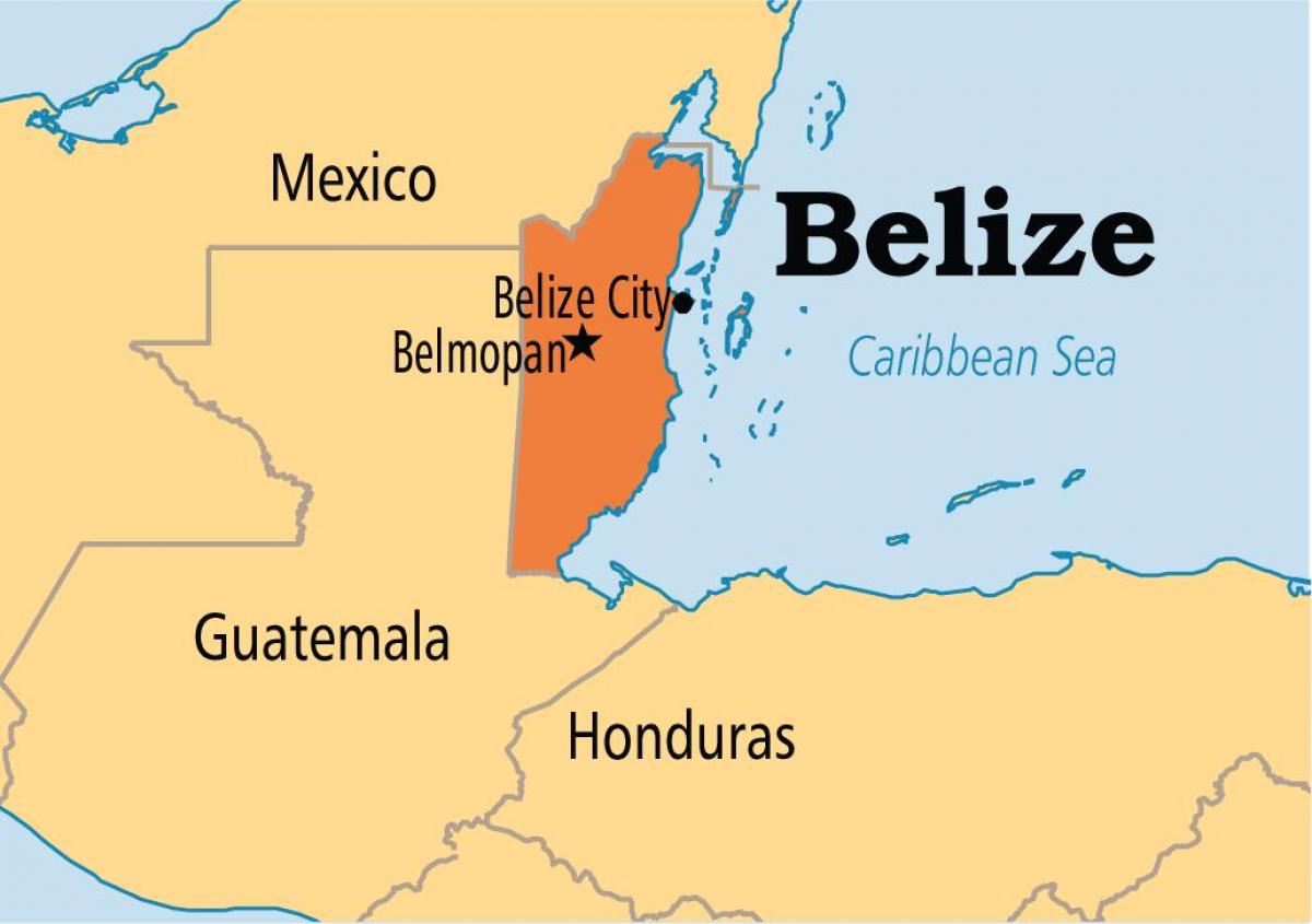 mapa Belize belmopan