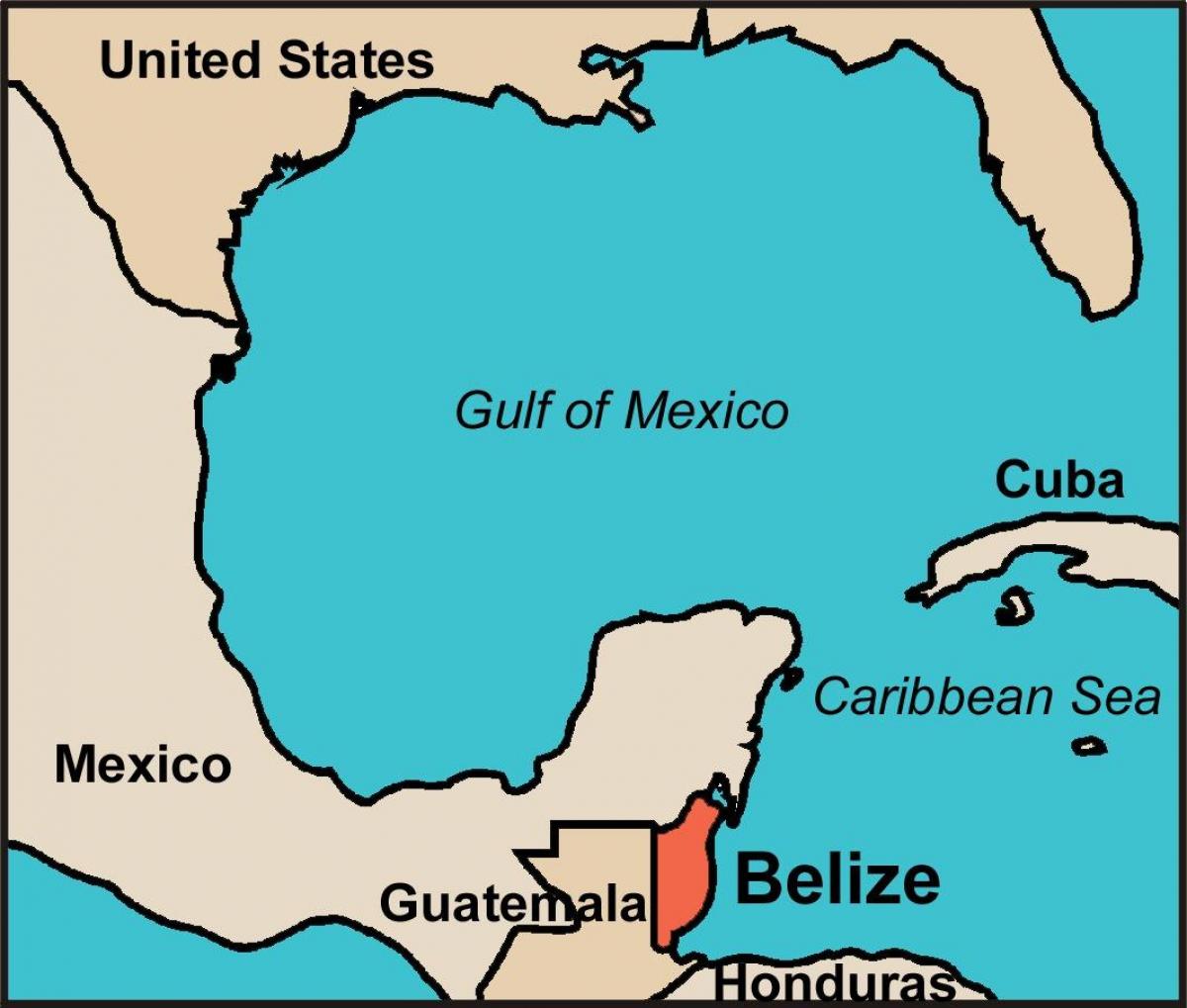 Belize kraj mapa