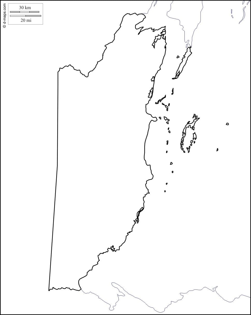 Mapa pusta Belize