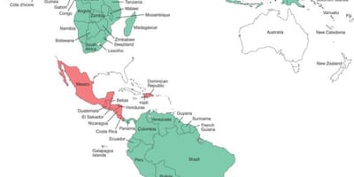 Mapa Belize malarii 