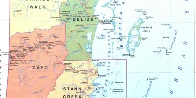 Belize Belize City na mapie