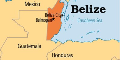 Mapa Belize belmopan