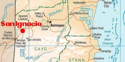 Mapa San Ignacio w Belize