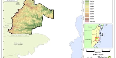 Mapa rzeki sittee Belize