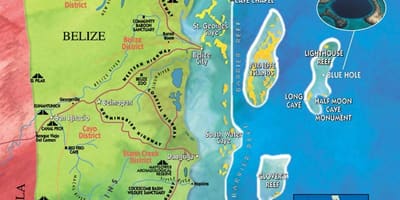 Mapa tytoniowymi cayeux Belize